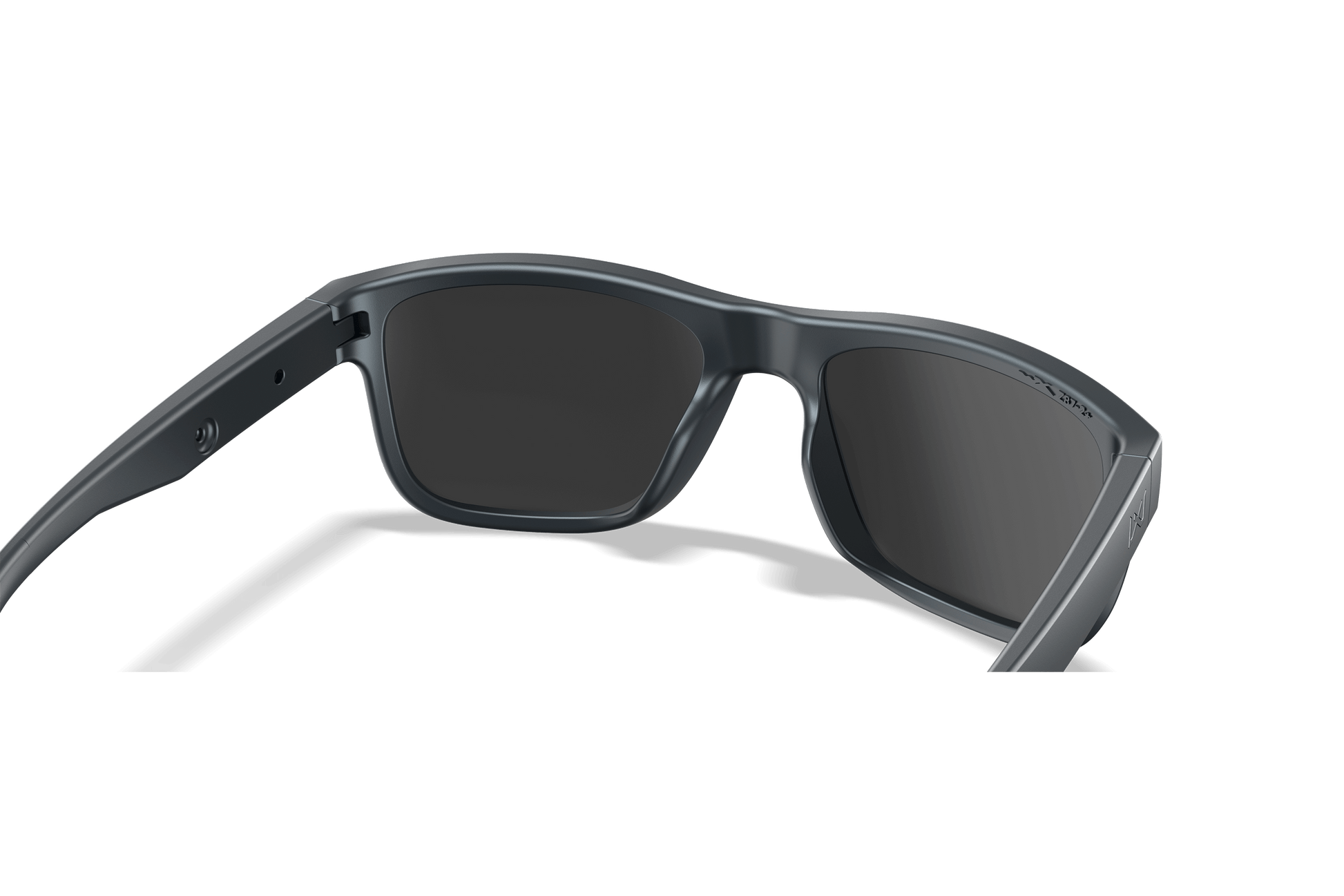 Wiley X Ovation Matte Graphite Grey frame, Captivate polarized green mirror lens back