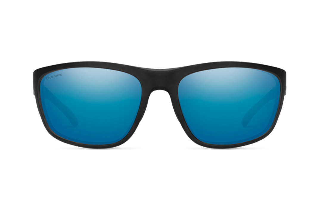 Redding Matte Black + ChromaPop Glass Polarized Blue Mirror Lens