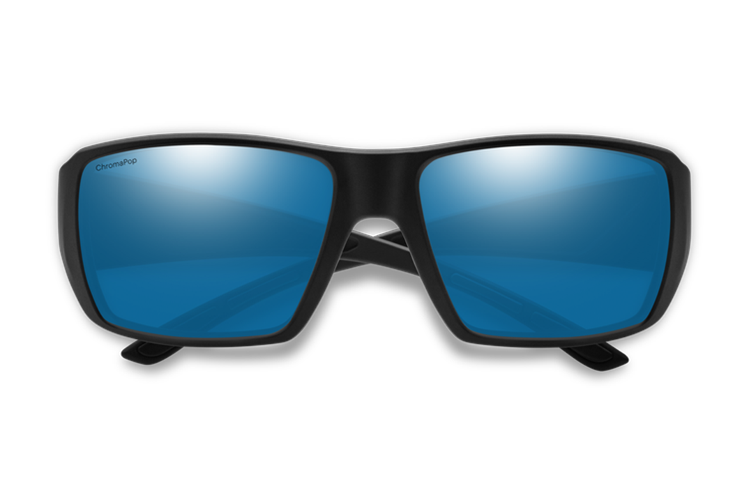 Guide's Choice XL Matte Black + ChromaPop Glass Polarized Blue Mirror Lens
